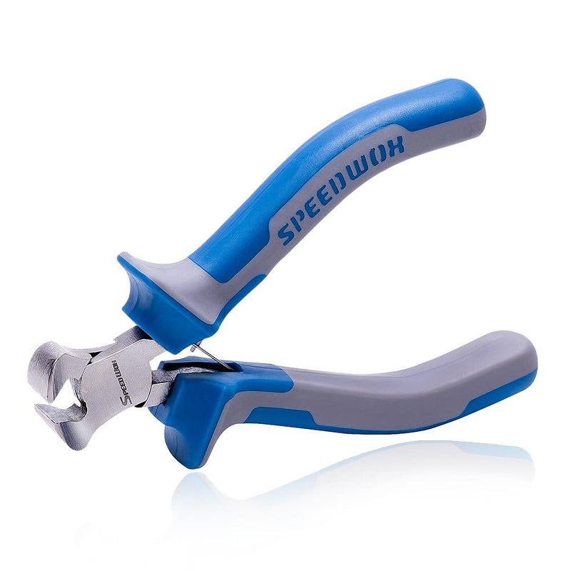 SPEEDWOX 4 Inches End Nippers Precision End Cutters Pliers Mini End Cutting Nippers Fine Pliers with Spring Micro Functional Small Wire Cutter Jewelry Making Shoes Repair Tool Pull Nails Brads 4" End Cutting Plier
