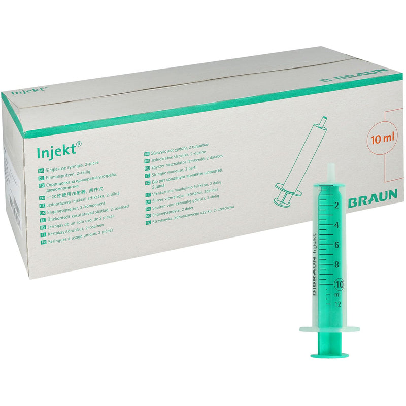 Disposable Syringes Injector Syringes Individually Sterile Packed 10 ml Green Pack of 100