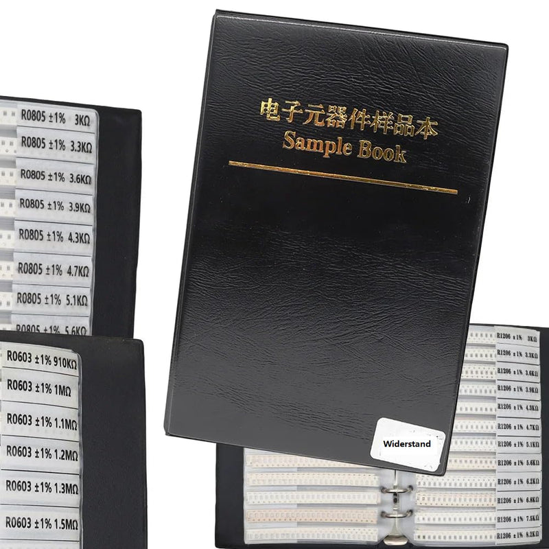 DollaTek 1% 0805 SMD Resistance Assorted Folder (0 Ohm-10M Ohm) 170value x 50pcs = 8500pcs Sample Book 0805 Resistor