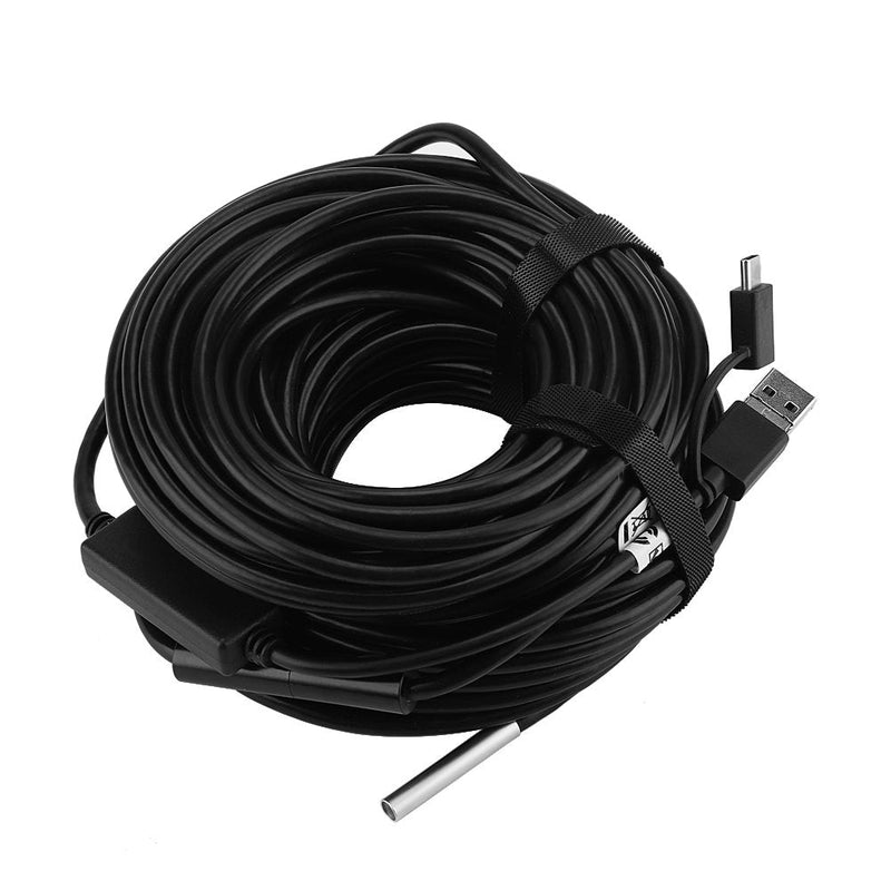 3 in 1 USB Endoscope, Inspection Camera Endoscope, 20 Metres, 5.5 mm, 720p Megapixel, HD IP67 Waterproof Snake Camera, 6 Adjustable LED Light for Pipe Car Inspection for Smartphone
