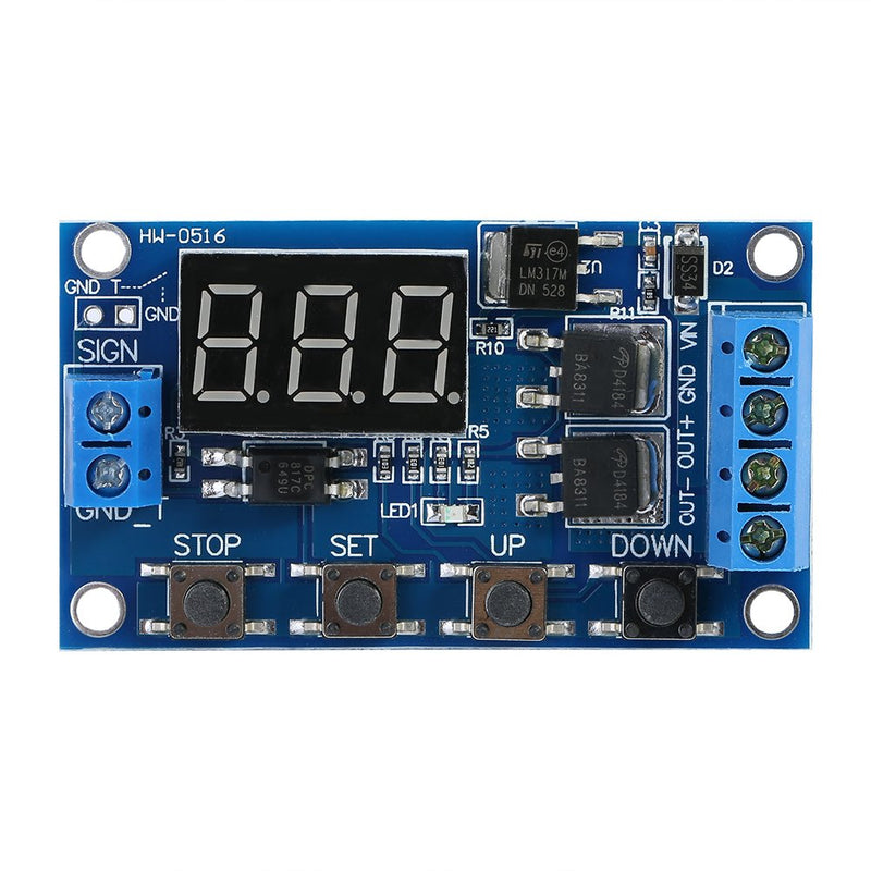 Akozon Timer Module, DC 5V-36V Trigger Cycle Delay Timer Switch Turn On/Off Relay Module with LED Display