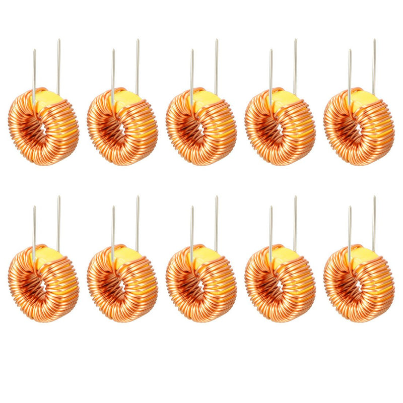 sourcing map Horizontal Toroid Magnet Inductor Monolayer Wire Wind Winding 6ACoil Pack of 10