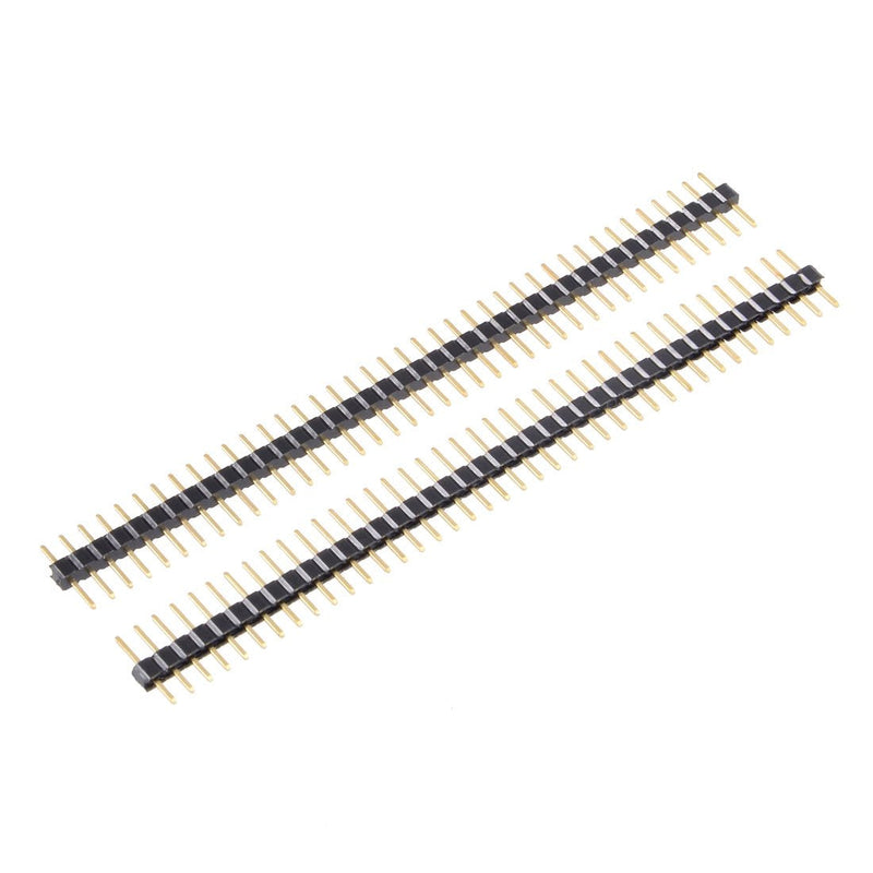sourcing map 2 mm Pitch 40P Single Row Straight Connector Pin Strip for Prototype Shield Pack of 10