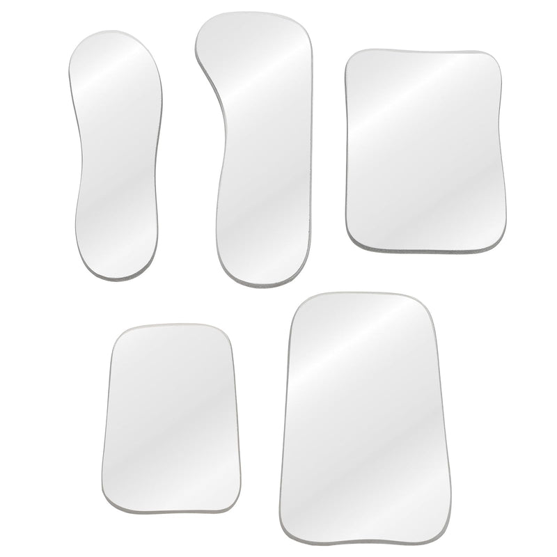 [AUSTRALIA] - Pack of 5 Dental Mirrors, Mouth Mirrors, Dentist Mirrors, Orthodontic Inspection Mirror, Irregular Double-Sided Mirror, Dental Care Set for Clinical Dentists Dentist Mirror 
