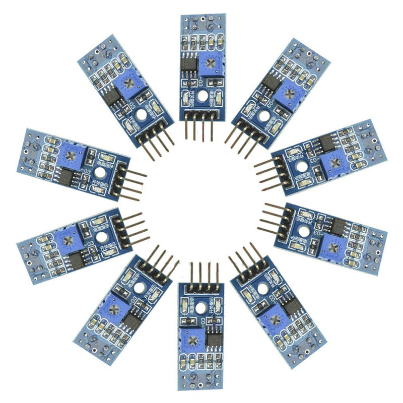 Hailege 10pcs TCRT5000 Infrared Reflective Sensor IR Photoelectric Switch Barrier Line Obstacle Avoidance Module Tracing Sensor Tracing Module for Arduino Smart Car Robot