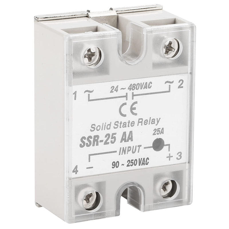Solid State Relay, SSR-25, Distribution and Control Devices Relay AA 25A Solid State Relay Module (SSR AC Input 90-250V AC Output 24-480V AC)