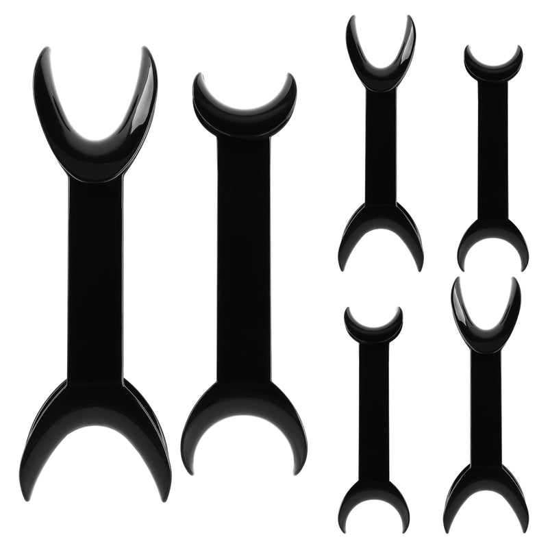 Healifty T-Form Dental Double Head Mouth Opener Teeth Whitening Dental Orthodontic Tool Retractor 8pcs (Black)