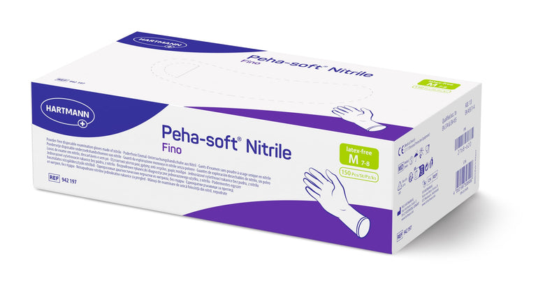 Molicare Peha-soft Nitrile Fino Powder-Free Non-Sterile Examination Gloves Size M Pack of 150