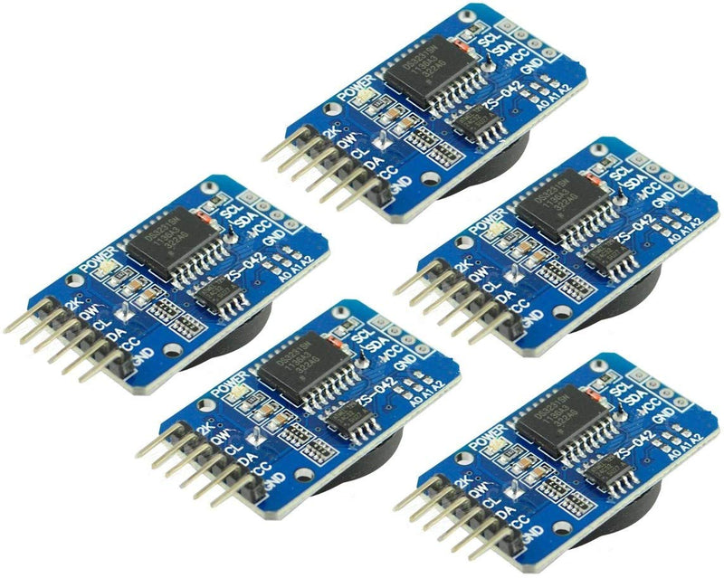TECNOIOT DS3231 AT24C32 IIC Module Precision Clock Module DS3231 Pack of 5