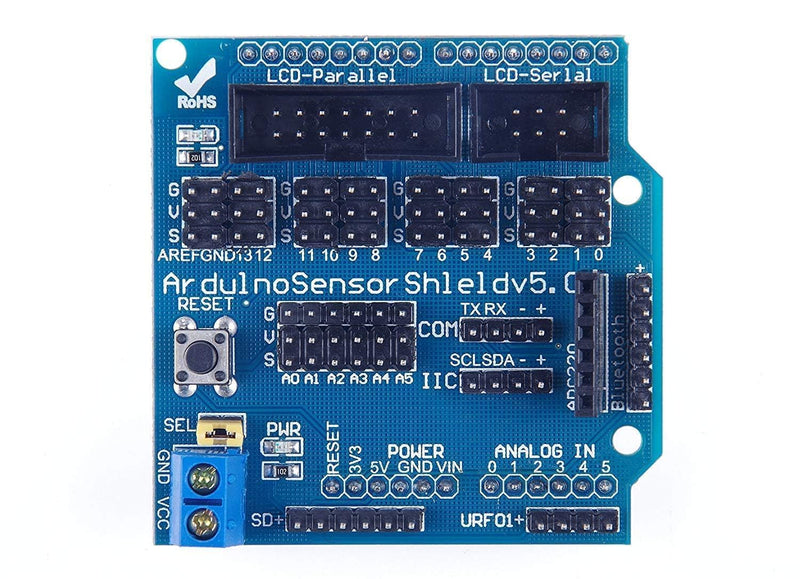 ARCELI UNO R-3 Sensor Shield V5.0 Expansion Board for Arduino Genuino System