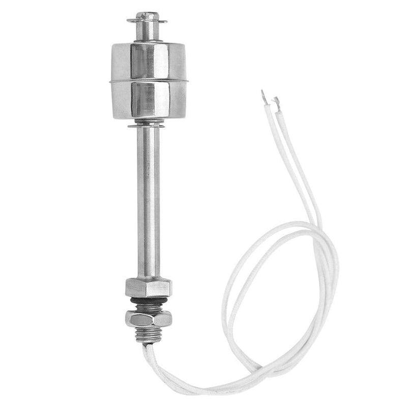 Keenso Pool Float Switch, Liquid Level Sensor AC/DC 0 ~ 220 V Stainless Steel Liquid Level Sensor Liquid Float Switch Tank Vertical Water Level Sensor for Pool Can 100 mm
