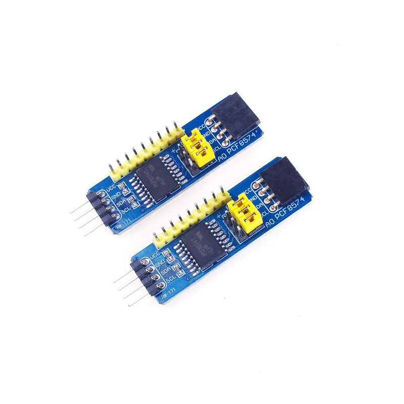 ANGEEK 2Pcs PCF8574 I2C Interface 8-bit IO Expansion Board I/O Expander I2C-Bus Evaluation Development Module