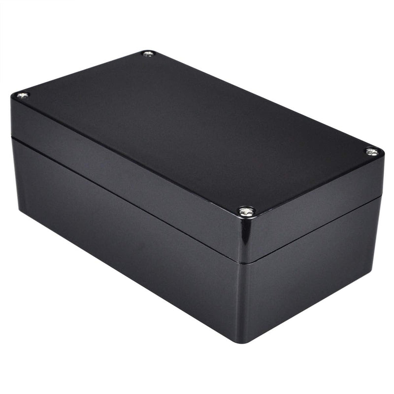 Therlan Electronic Junction Box IP65, Electronic Housing, Waterproof Junction Box, Surface-Mounted Junction Box, Project Box, Plastic Junction Box, ABS Surface-Mounted Box (158 x 90 x 60 mm, Black) 158 x 90 x 60 mm
