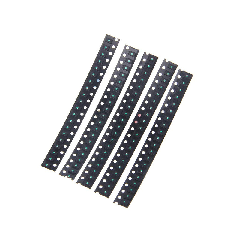 BIlinli 100 Pieces 5 Colours 1206 SMD LED Light Red White Green Blue Yellow Assotment Kit