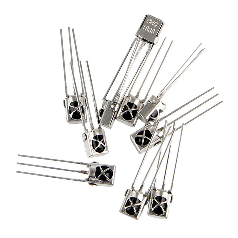 BIlinli TL1838 VS1838B 1838 38 Khz IR Infrared Receiver with Metal Housing Universal Receiver Pack of 10