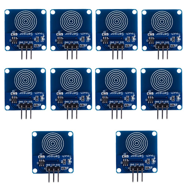 [AUSTRALIA] - Hailege 10pcs TTP223B Capacitive Touch Switch Module Touch Sensor Switch Digital Capacitive Touch Sensor Switch DC 2~5.5V Raspberry Pi 