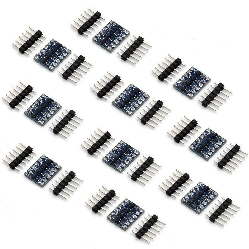 Hailege IIC I2C Logic Level Converter Bi-Directional Module 5V 3.3V Level Converter Adapter Pack of 10
