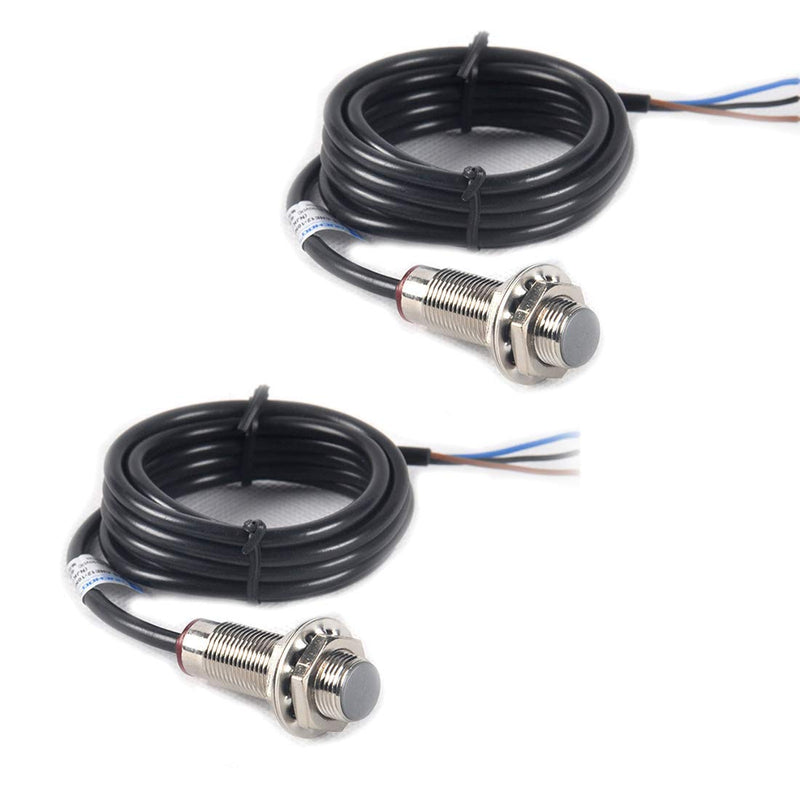 Hailege 2pcs NJK-5002C Hall Effect Sensor Proximity Switch NPN 3-Wire Normally Open