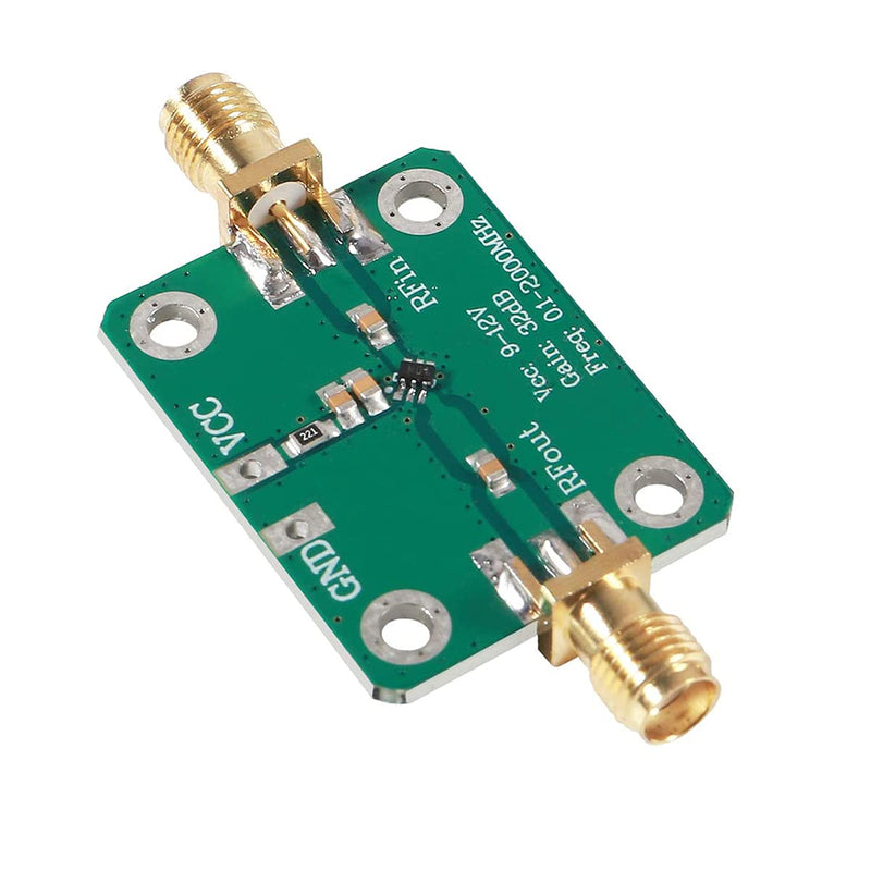 Hailege 0.1-2000MHz RF Broadband Amplifier 30dB Low Noise LNA Amplifier High Gain AMP Module DC 6-12V