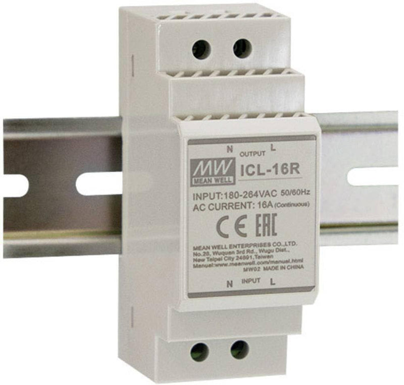 Mean Well ICL-16R Einschaltstrombegrenzer Serie: ICL-16R/L für induktive und kapazitive Lasten Grau Schutzklas