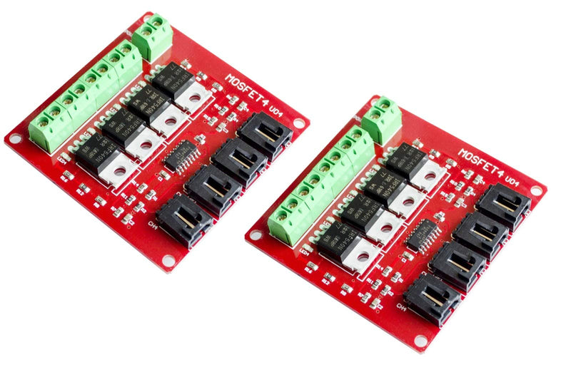 2pcs Four Channel 4 Way MOSFET Button IRF540 V4.0 + MOSFET Switching Module