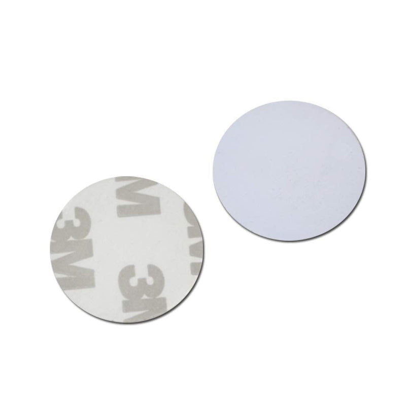 Waizmann.IDeaS 10x RFID Tag 125Khz Coin 25 mm Diameter PVC Transponder Waterproof Self-Adhesive (Not Writeable Only Read)