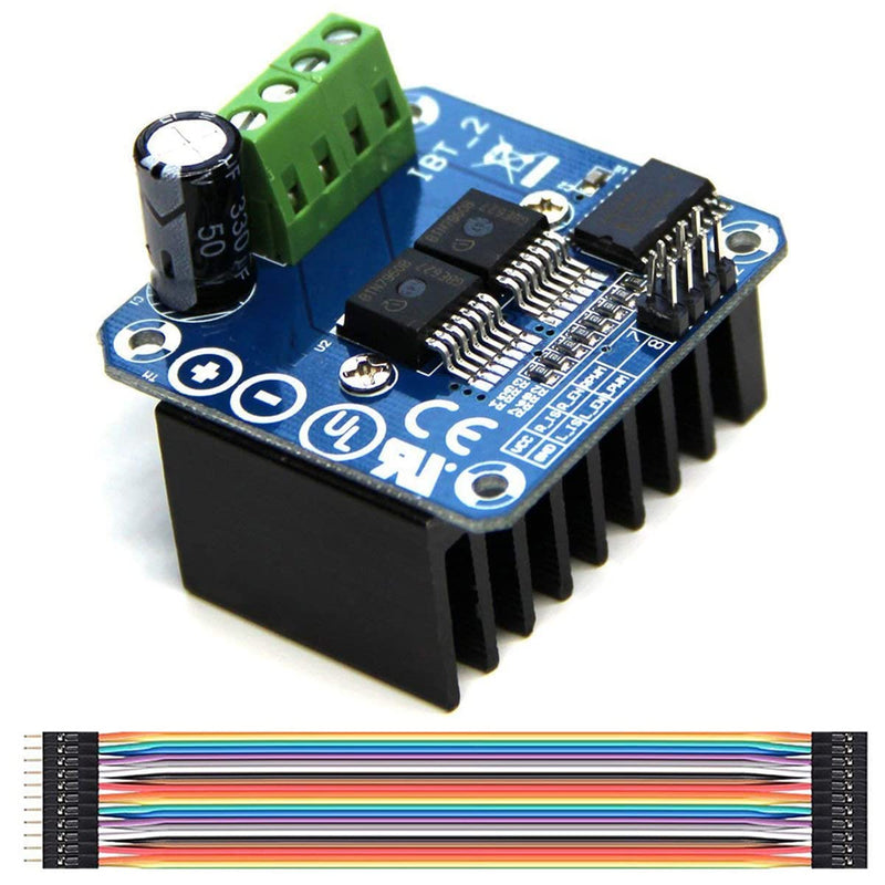 Youmile Motor Driver Module BTS7960B Double DC Stepper Motor Driver H-Bridge PWM Smart Car Driver Module for Arduino Current Limiting with DuPont Cable