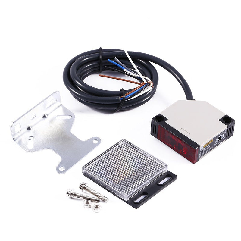Keenso Photoelectric Switch, E3JK-R4M1 Reflection Photoelectric Sensor AC 90-250V 3A Photoelectric Sensor Reflection Photoelectric Switch (2 Set)