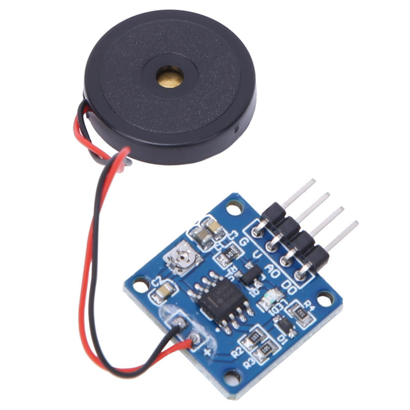 [AUSTRALIA] - Vibration Switch Module 5.0V DC AD/DO 0.8 x 0.8 Inch Piezoelectric Vibration Tapping Sensor Module 