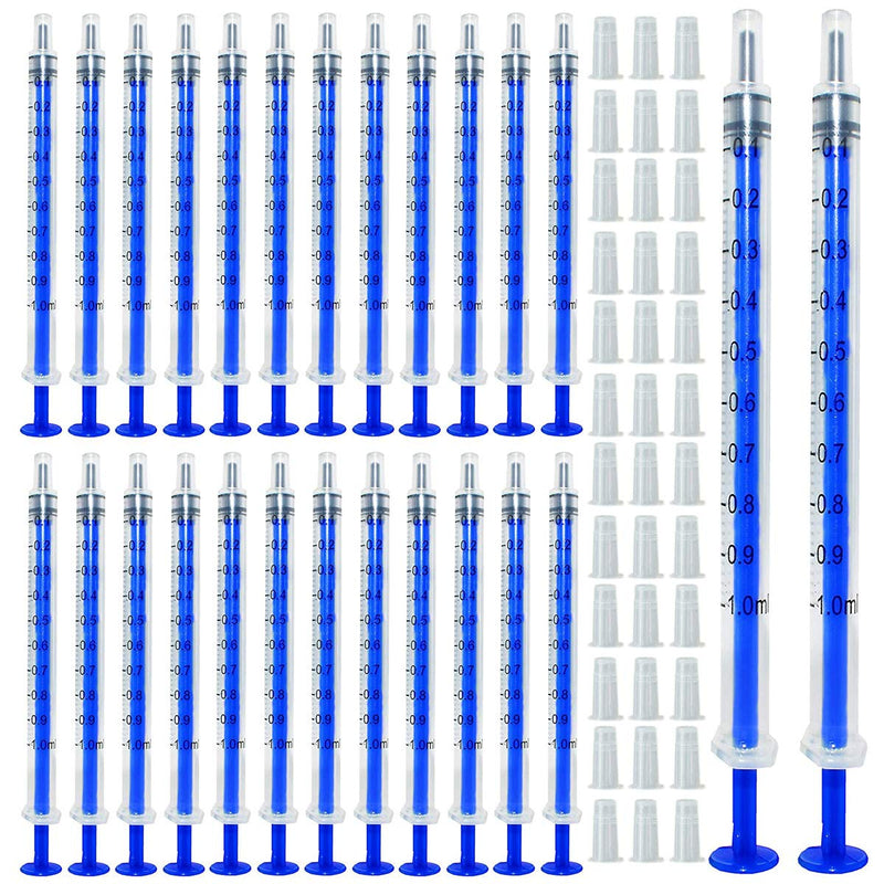 [AUSTRALIA] - Gebildet 100 x 1 ml Syringes, Oil Dosing Syringe (without Needles) with Caps, for Small Pet Feeding, Industrial Precision Application [Not Medical Use] 1ml-100pcs 