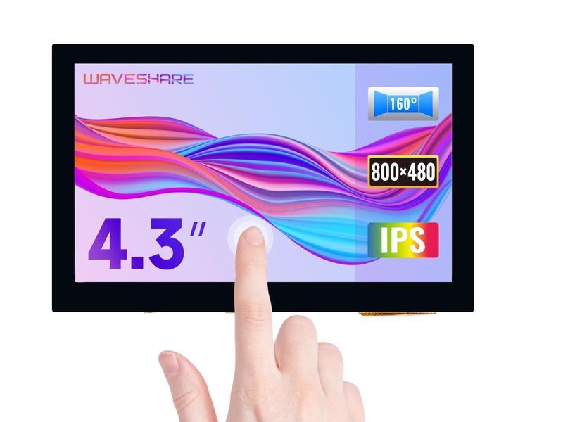 [AUSTRALIA] - waveshare 4.3inch Capacitive Touch Display Compatible with Raspberry Pi 5/4B/3B+/3A+/3B/2B/B+/A+/CM3/3+/4 800×480 Resolution IPS Wide Angle MIPI DSI Interface 4.3inch DSI LCD 
