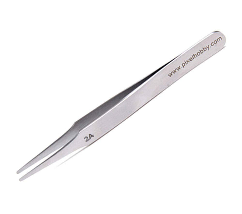 [AUSTRALIA] - Pixel P20008-7 Tweezers for the Popular Pixel Hobby Metal with Rounded Tips, Approx. 12 cm Long, Straight Shape, for setting the Pixel Stones Metal, 12 cm long, rounded 