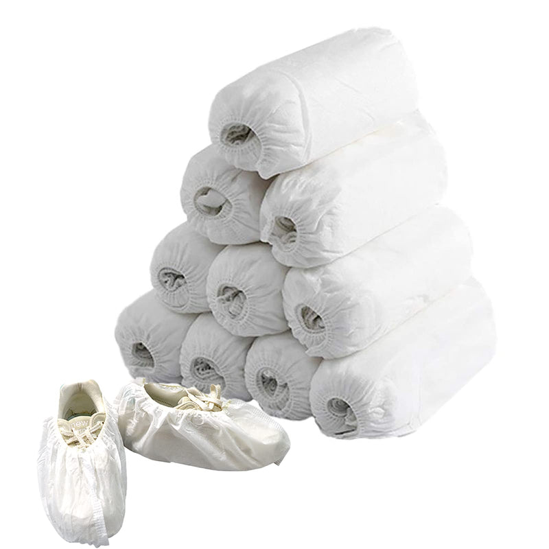 [AUSTRALIA] - Fashionapple 100 Pcs White Disposable Non-Woven Fabric Shoe Covers Carpet Cleaning Floor Carpet Shoe Covers 