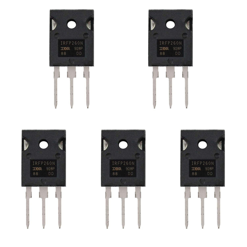 BOJACK IRFP260 MOSFET Transistors IRFP260N 50A 200V N-Channel Power MOSFET IRFP260NPBF TO-247AC (Pack of 5)