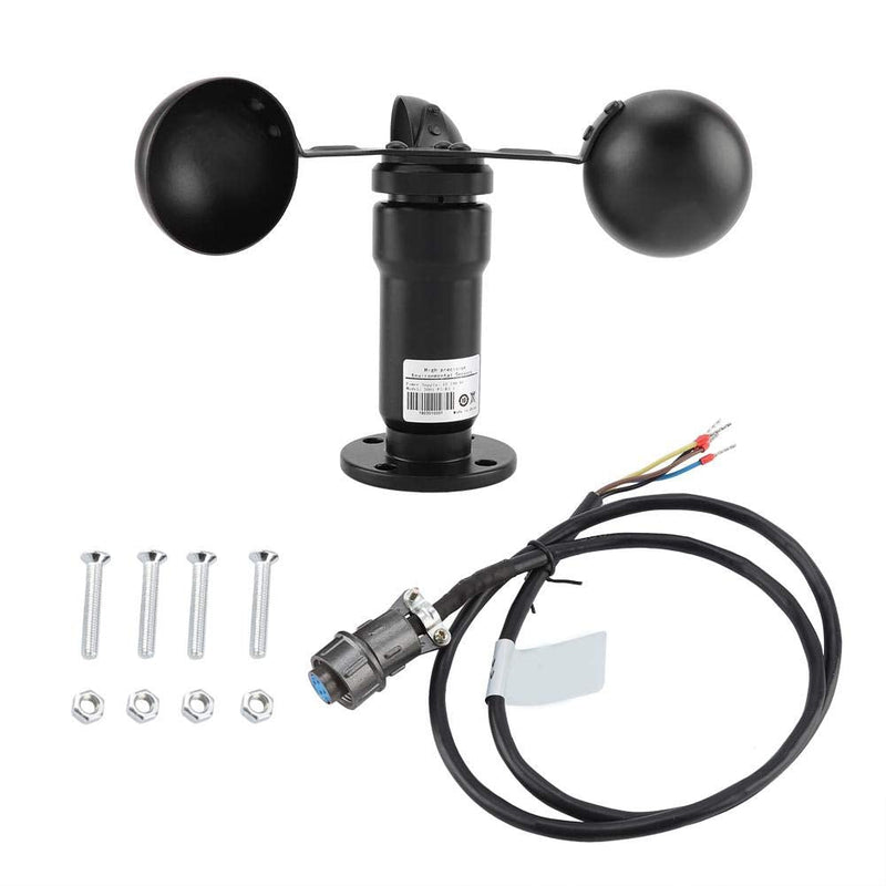 MAGT Wind Speed Sensor, Pulse Signal Output Aluminium Alloy Wind Speed Meter Practical Wind Gauge Anemometer 3 Cups