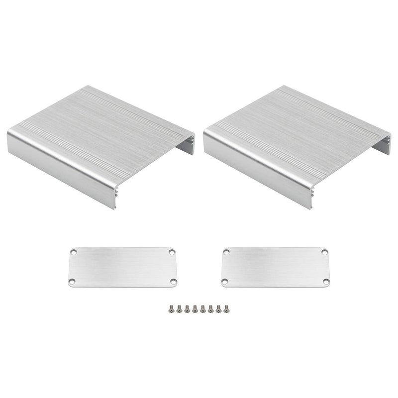 Unxuey Aluminum Case Silver Tone Project Box DIY Electronic Instruments Power Supply 100 x 88 x 38mm (L x W x H)