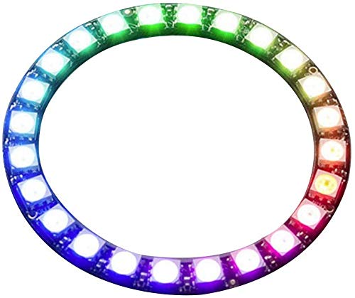 Fafeicy 24-Bit WS2812 5050 RGB LED Ring Lamp Light, with Integrated Drivers 5Vdc, 7cm Inner Diameter, 8.5cm Outer Diameter (1)