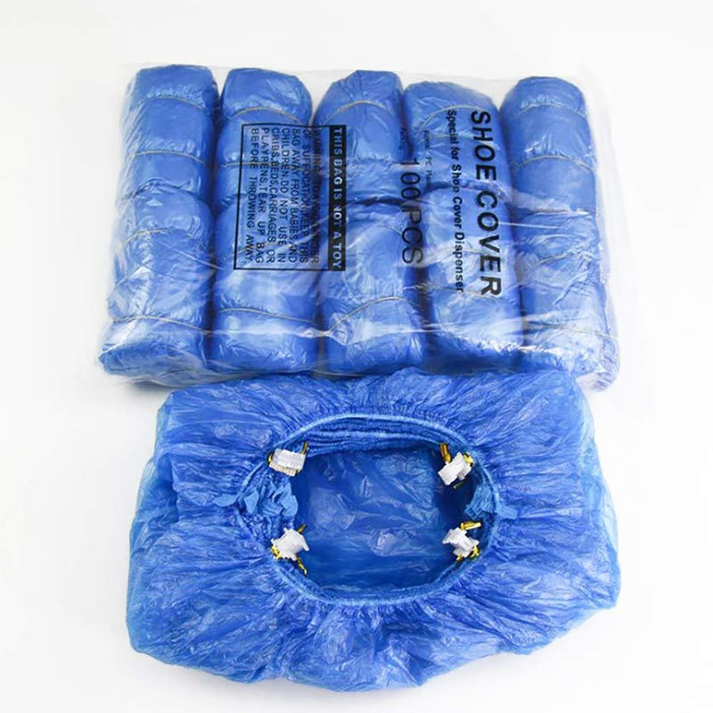 [AUSTRALIA] - DEDC 100 Pcs Disposable Plastic T Shape Shoe Covers for Home and Office 