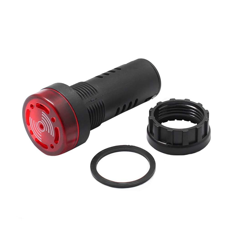Red Indicator Light with Buzzer DC 24V 22mm Panel Mount Indicator Light for Panel Mount