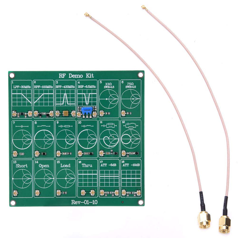 Akozon Frequency Test Board, Filter Damper RF Demo Kit NanoVNA RF Test Module Vector Network Analyzer Board Filter Damping Module