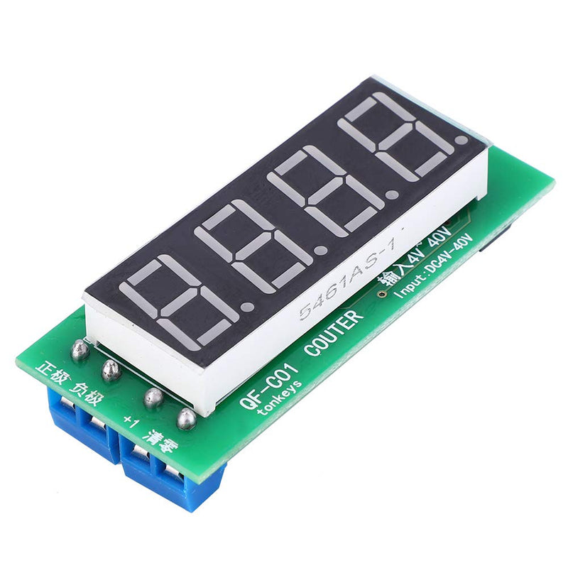 DC4-40V 4 Digit Digital Display Meter Module Electric Counter Meter Range 0-9999 with Memory Function