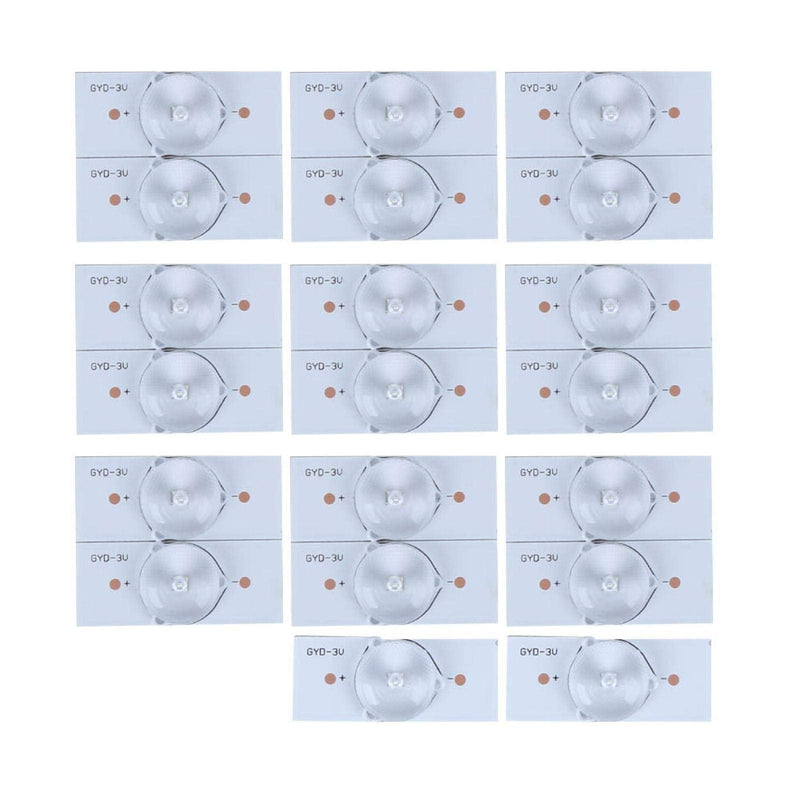 20pcs SMD Lamp Beads, Universal 3V SMD LED, Optical Lens Filter with High Hardness, Repair and Replacement Parts for LED Strips and TV Strips (White)