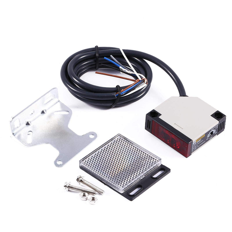 Roberee Reflection Light Barrier, E3JK-R4M1 Reflection Photoelectric Sensor AC 90-250V 3A Photoelectric Switch for Automatic Garage Door Alarm Sensor DIY Sensor Stair Light