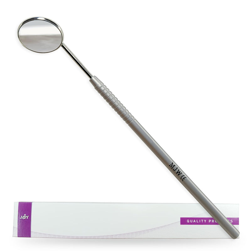 Dental Mouth Mirror - Size 5, Stainless Steel, Easy Viewing for Dentists and Eyelash Extensions 1 x mirror top