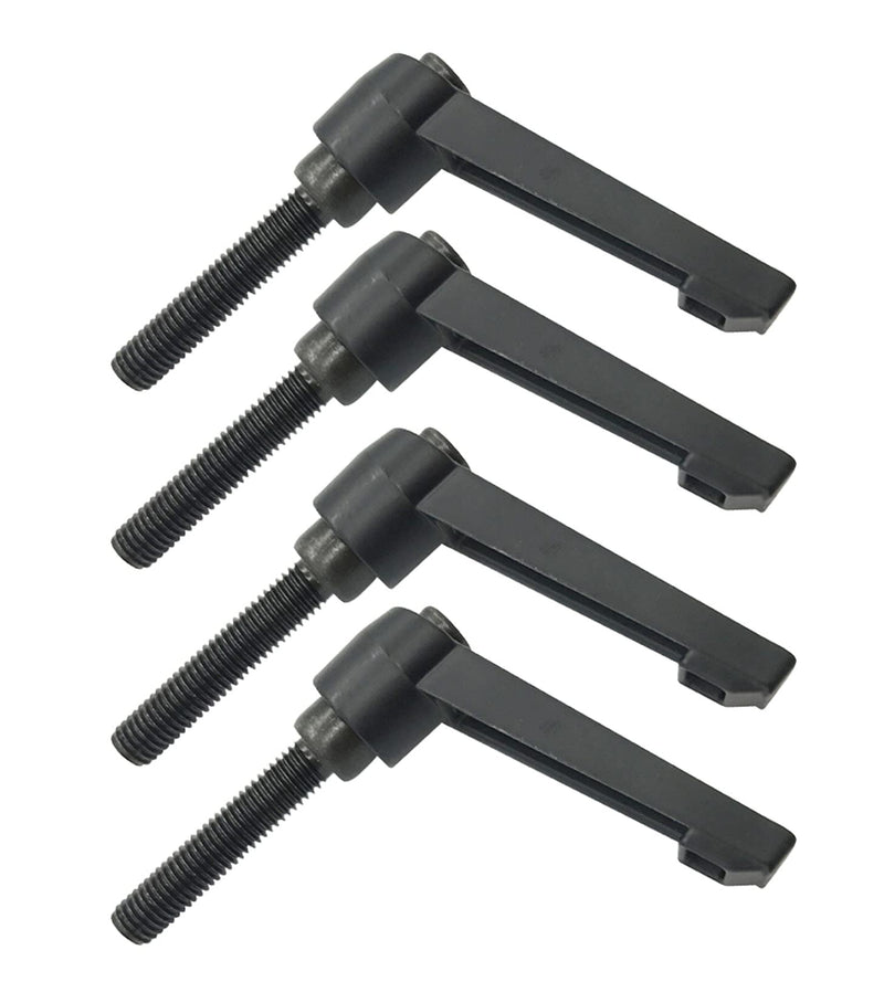 Anawakia Set of 4 Clamping Lever Handles, M5 Stainless Steel Male Thread, Adjustable Handle, Machine Handles, Clamping Lever External Thread (25 mm) 25mm
