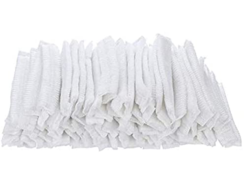 Sumedtec - Pack of 100 White Disposable Non-Woven Elastic Anti-Dust Hair Protection Caps for Hospital Laboratory Doctor Nurse Food Service Tattoo