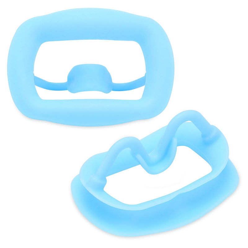 [AUSTRALIA] - 2 Pieces Dental Mouth Openers Reusable Autoclavable Silicone Teeth Whitening Cheek Holder Lip Holder for Dentist Mouth Inspection Mouth Guard Challenge Game (Blue) blue 