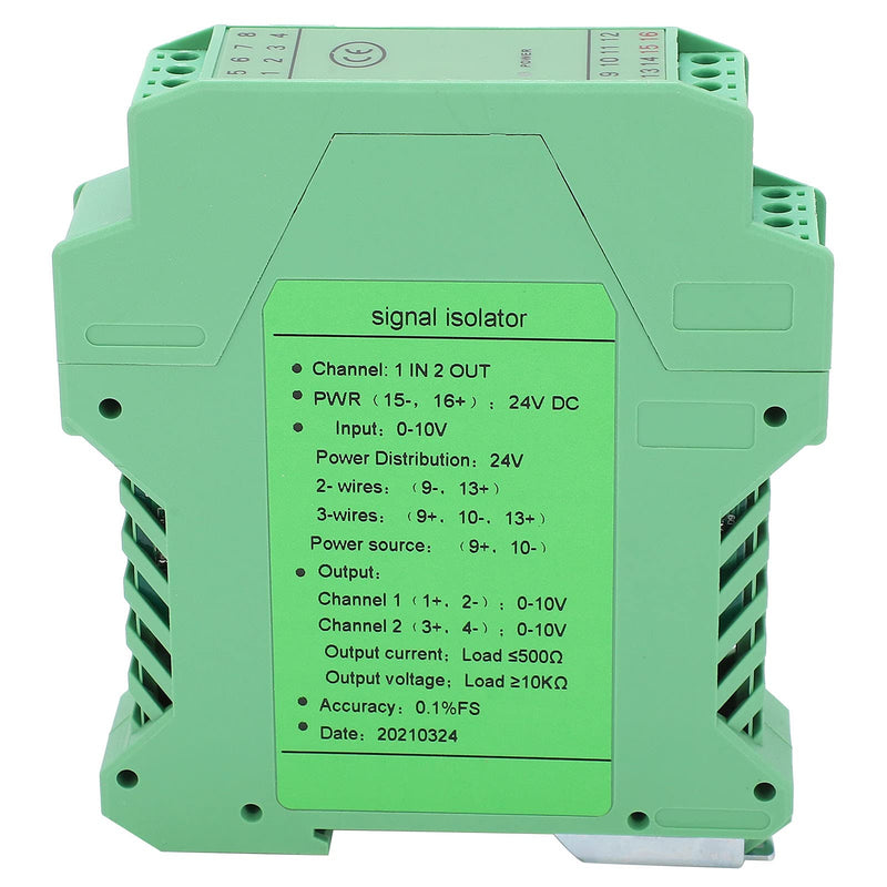 Isolator, 0-10V To 0-10V Current Conditioner, Analog Isolator Transmitter Splitter, DIN Rail Mount, PLC Detect Conditioner for 2 or 3 Wire Transmitters