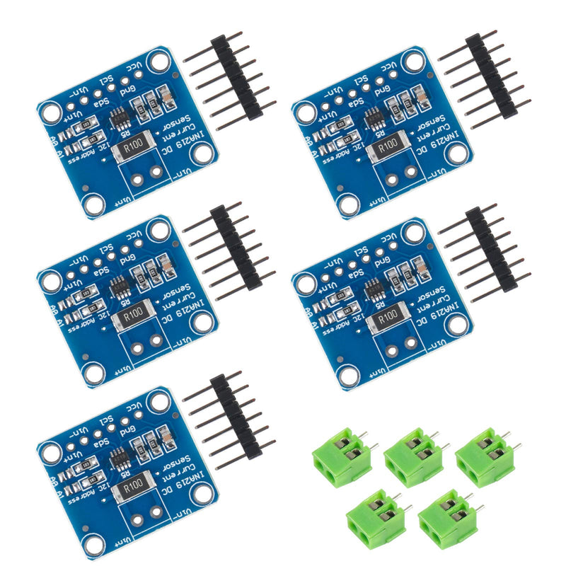 AITRIP 5pcs CJMCU-219 INA219 I2C Interface Bi-directional DC Current/Power Monitoring Sensor Module for Arduino Raspberry Pi