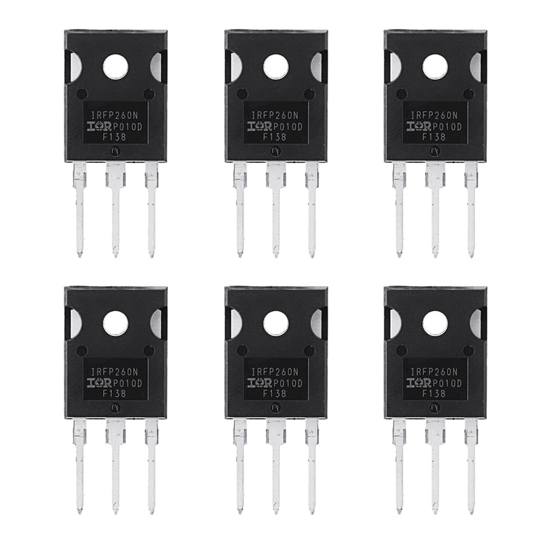 DollaTek 6pcs IRFP260N N-Channel MOSFET Transistor 50A 200V TO-247AC